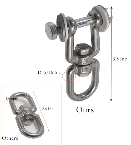 Firofend Black Heavy Duty Punching Bag Hanger with 360° Swivel, Supports Up to 300 lbs, Ceiling Mount for Boxing MMA Home Gym