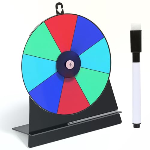 6 Inch Prize Wheel - Mini Tabletop Spinning Game with 8 Slots