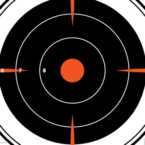 8-Inch Bullseye Shooting Targets - 26-Pack High-Visibility Paper Targets