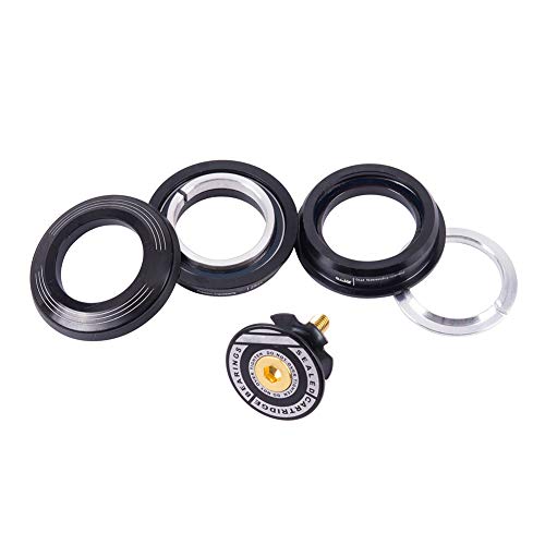 QOONESTL Black Mountain Bike Headset 44mm 1-1/8" Semi-Integrated Aluminium