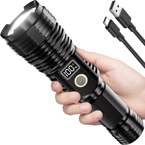 Rechargeable Flashlights High Lumens, 100000LM LED Super Bright Flash