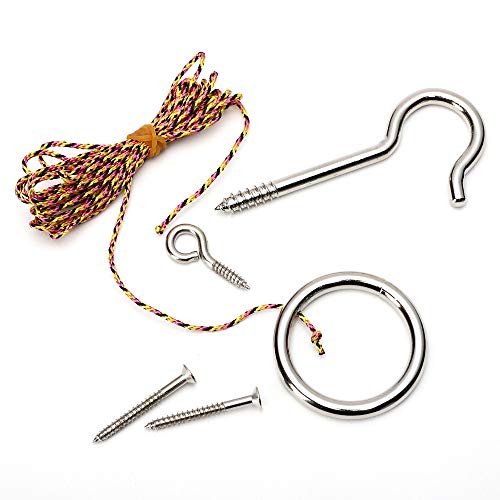 DIY Hook and Ring Toss Game Kit - Heavy-Duty Hardware Included