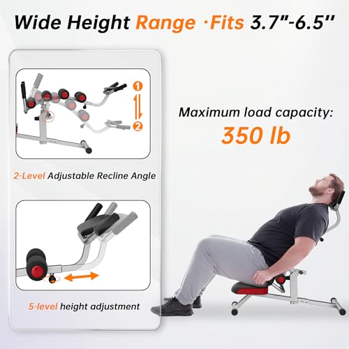 Inversion Table for Back Pain Relief - 350lbs Capacity - Gray & Black