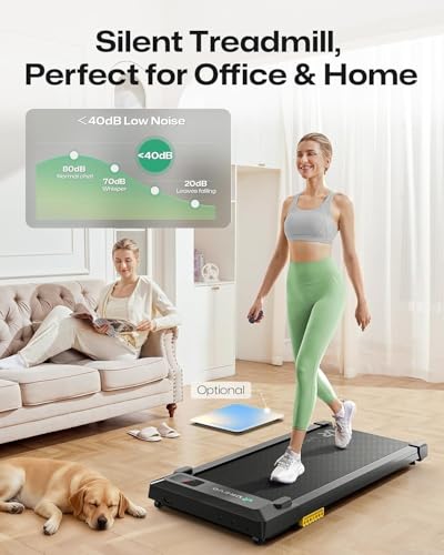 Smart Walking Pad Treadmill with App Control - Black