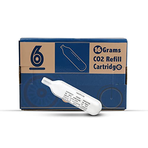 CyclingDeal 16g Threaded CO2 Cartridges Pack of 6 for Bike Inflation