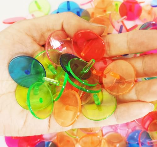 Plastic Golf Ball Markers - 100 Pcs Transparent Colour - 0.94 Inch