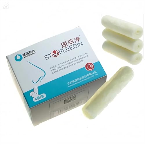 Nasal Sponges for Nosebleed Control - Chitosan Hemostatic Dressing, 4 Pack