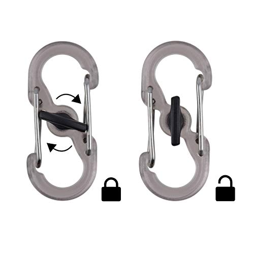 Stretch Wristband Key Chain with S-Biner Clip - Blue