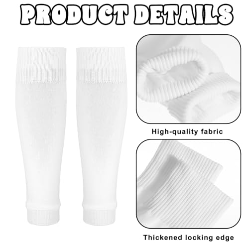 Grevosea 2 Pairs Shin Guard Sleeves, Pre Cut Soccer Sleeve Socks