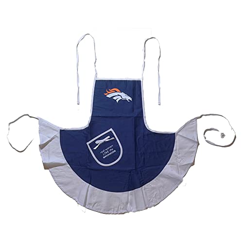 Denver Broncos Logo Hostess Apron - Navy Blue, One Size