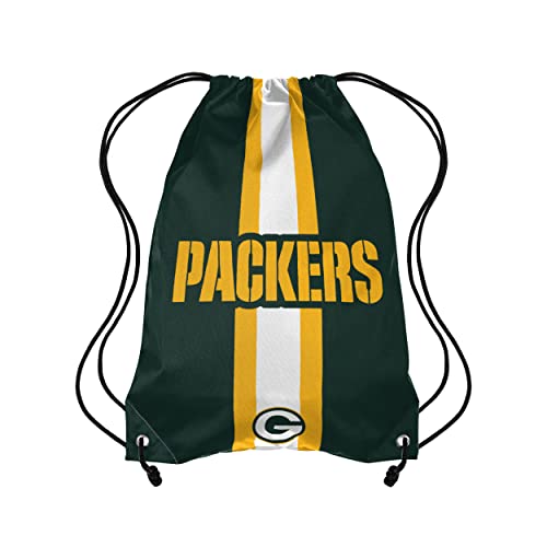 Green Bay Packers Drawstring Backpack - Stripe Wordmark Design