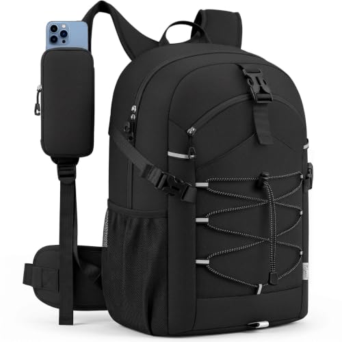 TILYMOL 30L Travel Hiking Backpack with Hydration System - Black
