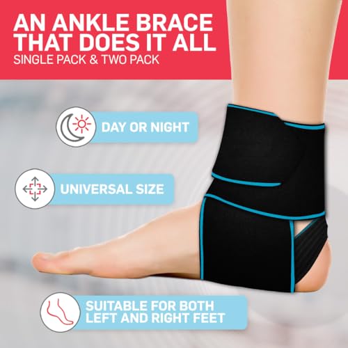 Ankle Brace Support for Tendonitis & Achilles Injuries - 1 Pair
