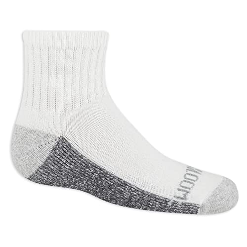 Boys' Dual Defense Ankle Socks - 10 Pack - White - Small