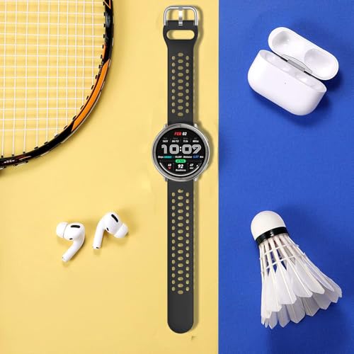 5-Pack Silicone Watch Bands for Amazfit Active & GTS - Black/Green/Gray/White