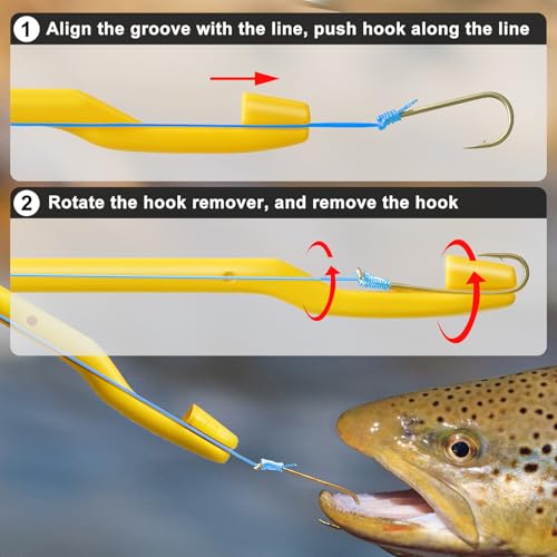 Fish Hook Remover Tool - 4pcs Fishing Dehooker Set
