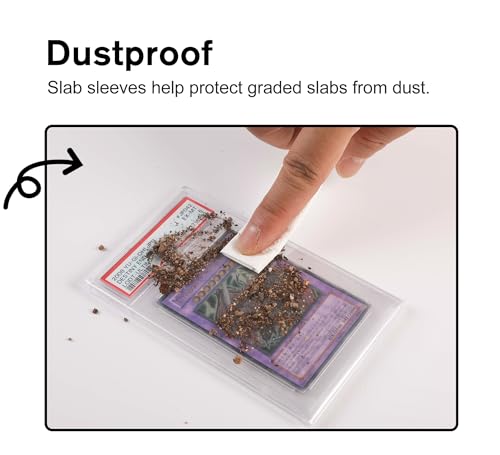 Resealable Graded Card Slab Sleeves for PSA Slabs - 200 Pack Protective Bags