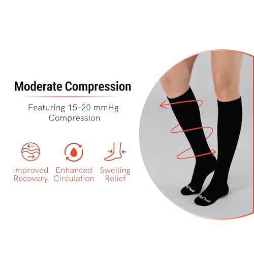 Pure Athlete Alpaca Compression Socks 15-20mmHg - Large, 1 Pair, Black
