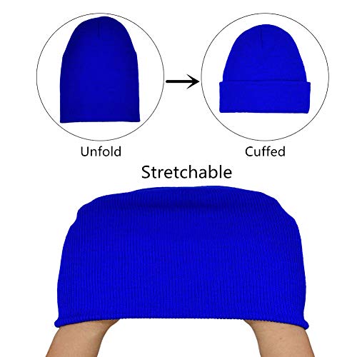 Unisex Adult Knit Beanie Cap - Warm Snug Hat - Red
