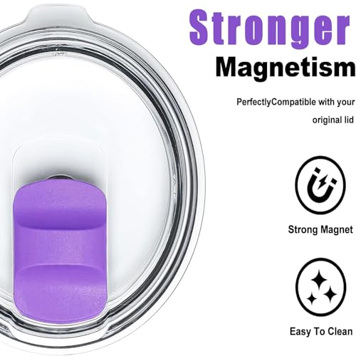 6 Pack Magnetic Slider Replacement Lids - Purple, White, Red, Orange, Teal, Pink