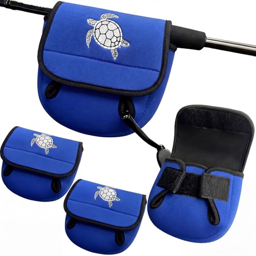 Teyva Daily Blue Neoprene Fishing Reel Covers - 3 Pack for 2000-3000 Series Spinning Reels
