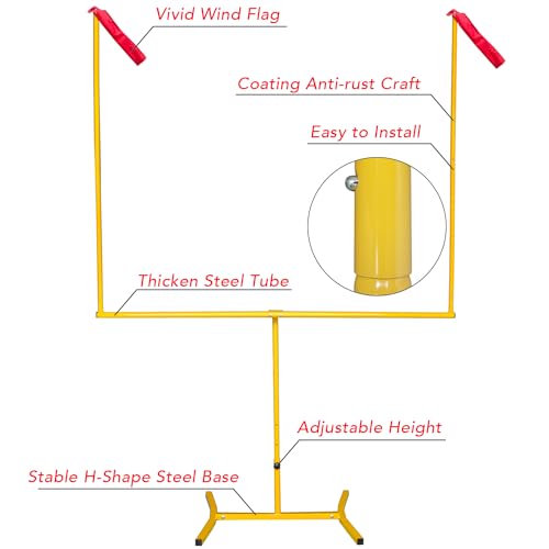 Adjustable Height Football Goal Post 8x5.5 Ft - Steel Frame with Pump