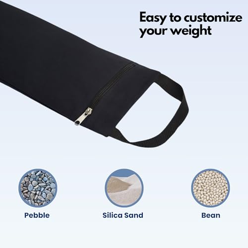 Yoga Sandbag - Durable Cotton Unfilled Weight Bag with Zipper Cover