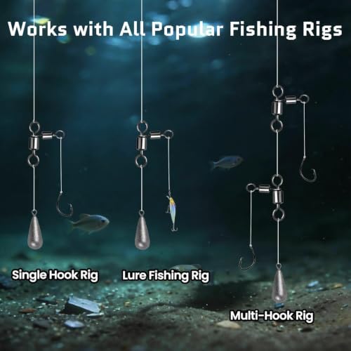 3-Way Fishing Swivels Tackle - 50Pcs - 7LB Strength