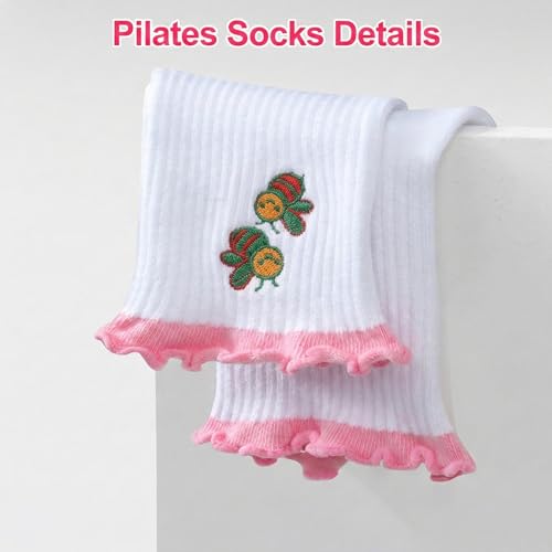 Non-Slip Pilates Grip Socks for Women - Pink Bee