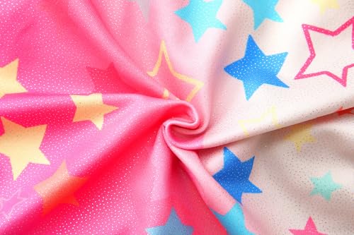 Girls' Adjustable Crossback One-Piece Swimsuit 9-10Y - Colorful Stars
