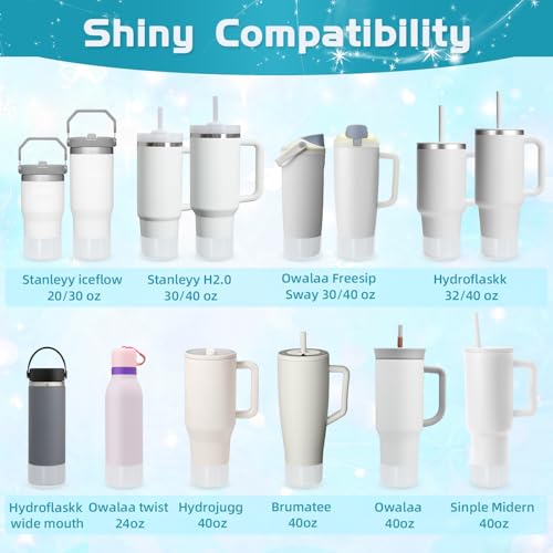 Glitter Silicone Boot for 20-40oz Tumblers - Protective Sleeve - White