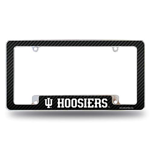 12" x 6" Carbon Fiber Chrome License Plate Frame for Cars