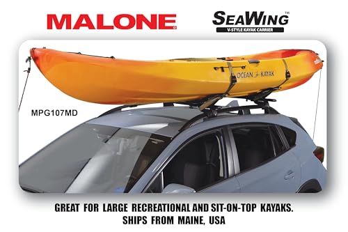 Universal Kayak Carrier Roof Rack with Bow & Stern Tie-Downs