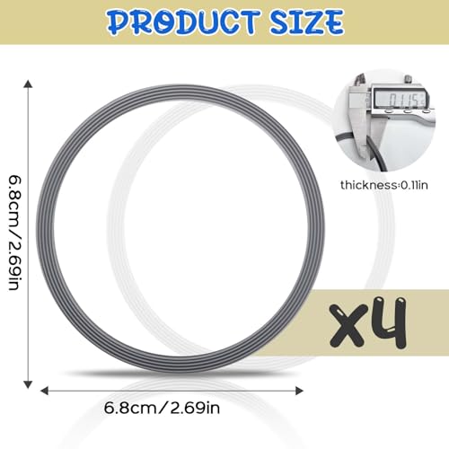 4-Pack Silicone Replacement Seals for 24oz & 32oz Insulated Water Bottles
