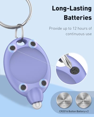 Bright LED Keychain Flashlight - 5 Pack Multicolor