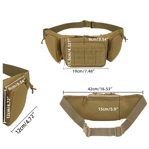 Tactical Waist Pack with Gun Holster - Large Capacity Fanny Pack - Green