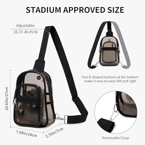 Clear Stadium Bag - Waterproof TPU Backpack Purse for Events