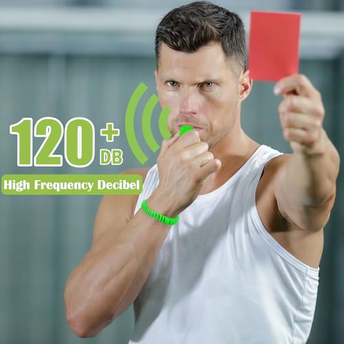 Mototo Multicolor 50/100 Pcs Referee Whistle with Wrist Bracelet — Loud Sport & Safety Whistles for Adults, Kids, Coaches, Officials