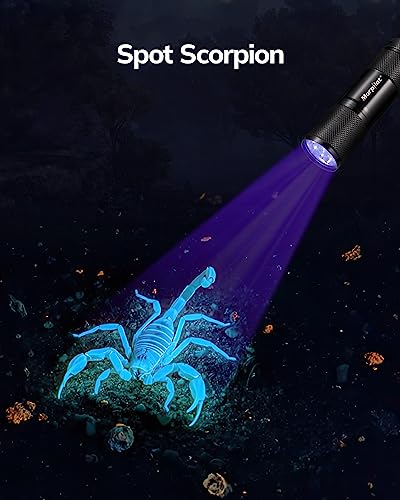 Mini UV Blacklight Flashlight - 9 LED Pet Urine Detector, 395nm