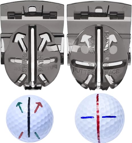 Golf Ball Alignment Marking Tool Set - 8 Pack with Permanent Markers