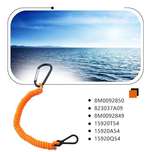 Boat Key Lanyard for Outboard Engines - Orange Safety Strap