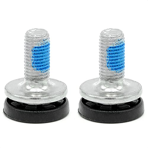 M8 Bike Crank Arm Fixing Bolts with Dust Caps - 2 Piece Steel Set