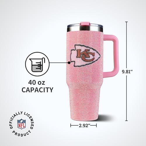 40oz Pink Bling Game Day Tumbler - Kansas City Chiefs