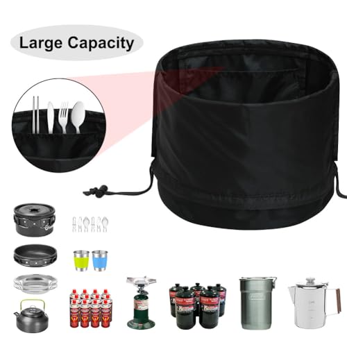 Yorkenbe Camping Mess Kit Bag 2 Pack Waterproof Heavy Duty Storage Organizer