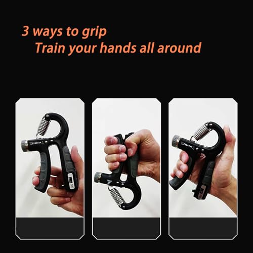 Adjustable Hand Grip Strengthener with Counter - Pink Grip