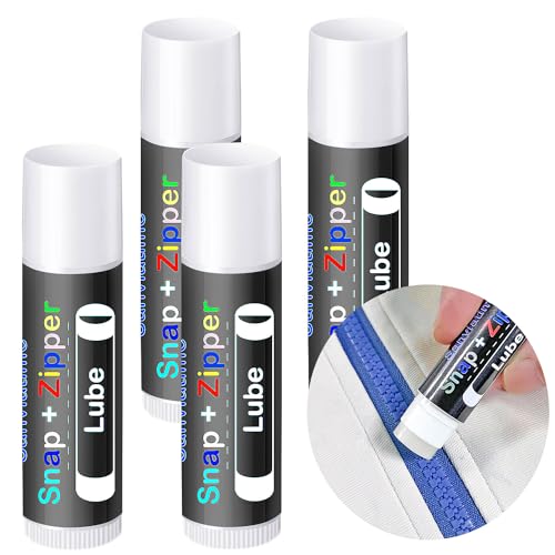 Zipper Wax Stick Lubricant - 4 Pack Snap & Zipper Wax