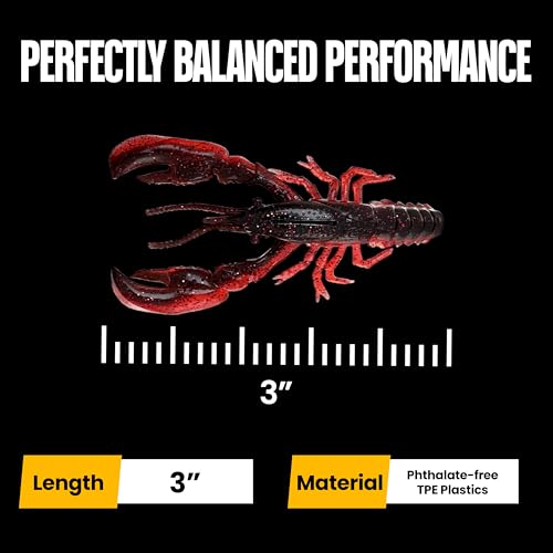 Soft Plastic Craw Bait for Bass Fishing - 3" Candy Grass