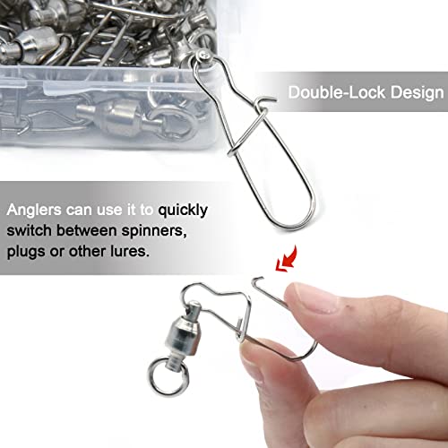 Duo Lock Barrel Swivels - 30pcs Size 0 (18lbs) Fishing Snap Swivels
