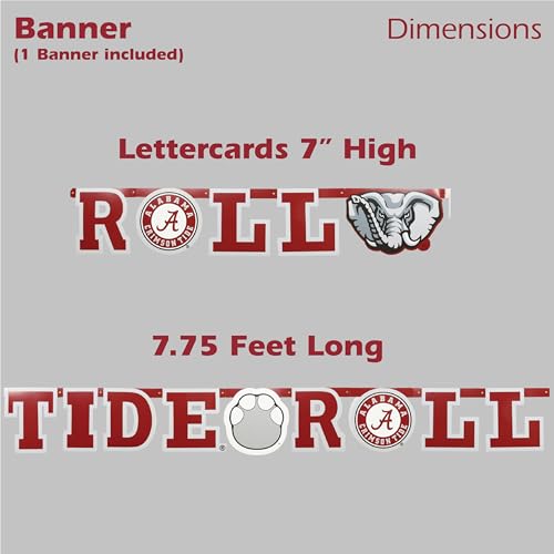 Roll Tide Banner - 9.5 Ft University of Alabama Tailgate Decor
