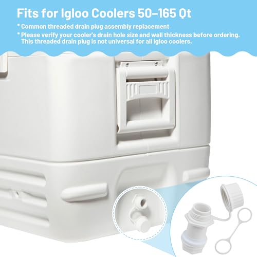Drain Plug Replacement Kit for Igloo Coolers 50–165 Qt - 1 Pack